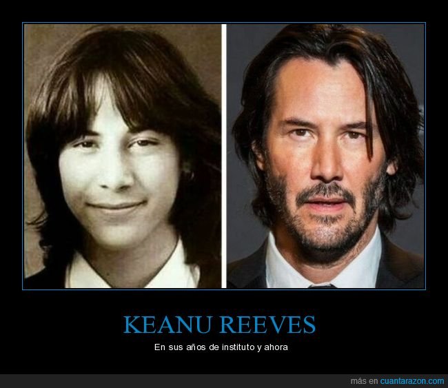 keanu reeves,joven,antes,ahora