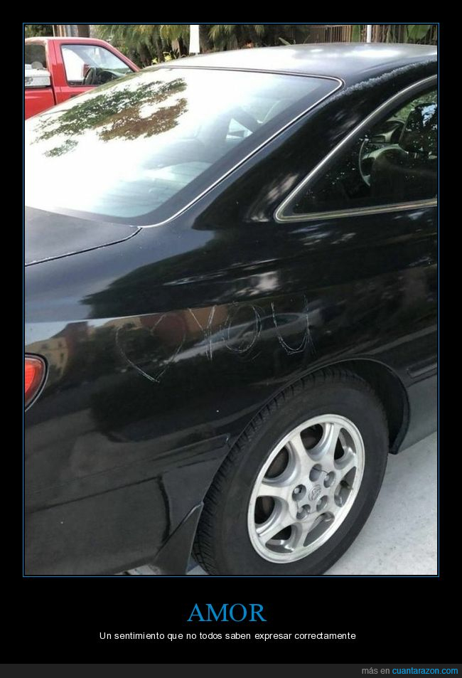 amor,coche,rayado