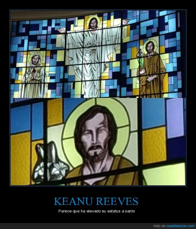 keanu reeves,iglesia,vidriera,parecidos