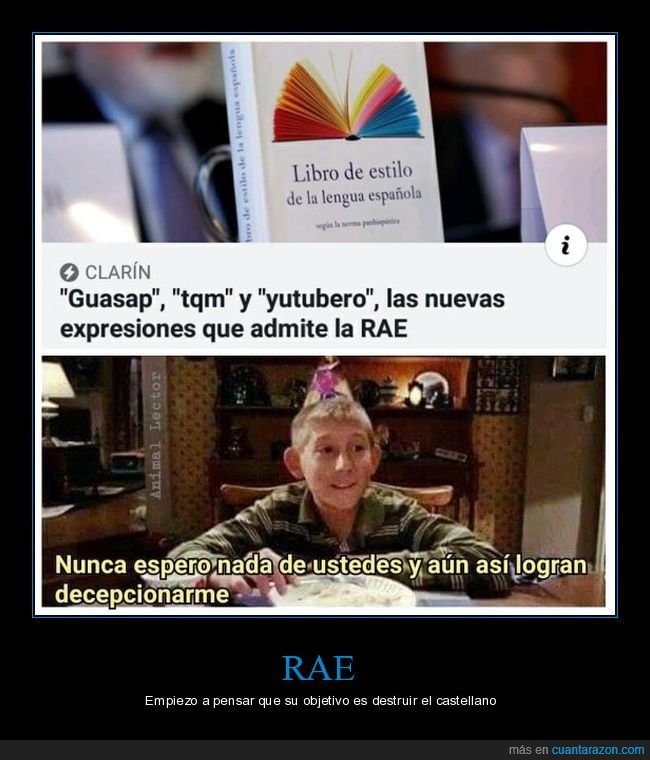 rae,guasap,tqm,yutubero,palabras,admitidas