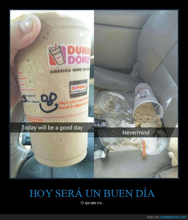 buen día,batido,coche,fails