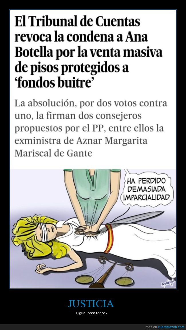 ana botella,tribunal de cuentas,pp,pisos protegidos,fondos buitre,políticos