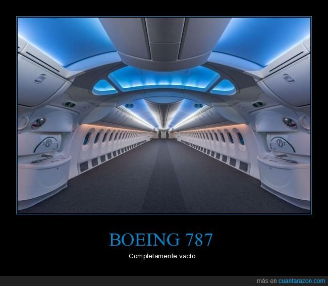 avión,boeing 787,vacío