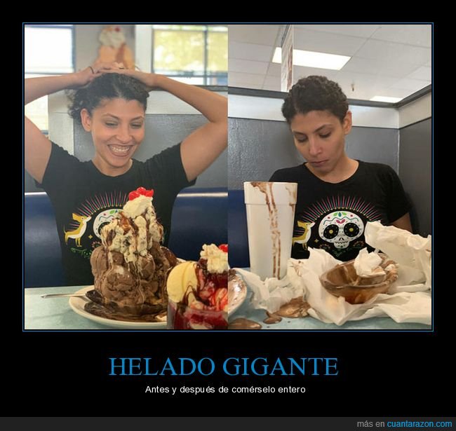 helado,gigante,comer,antes,después