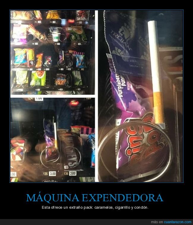 máquina expendedora,caramelos,cigarrillo,condón