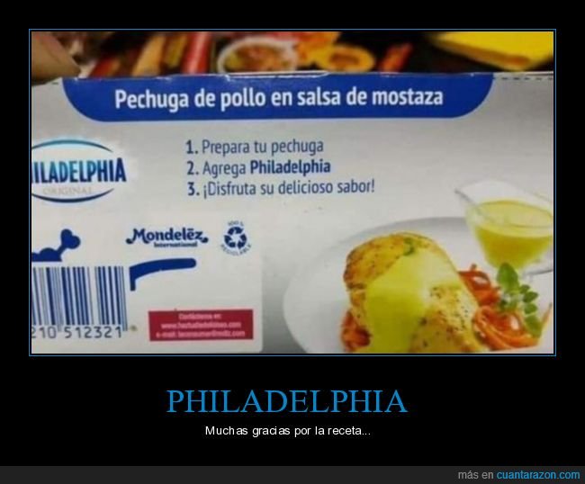 pechuga,mostaza,philadelphia,receta