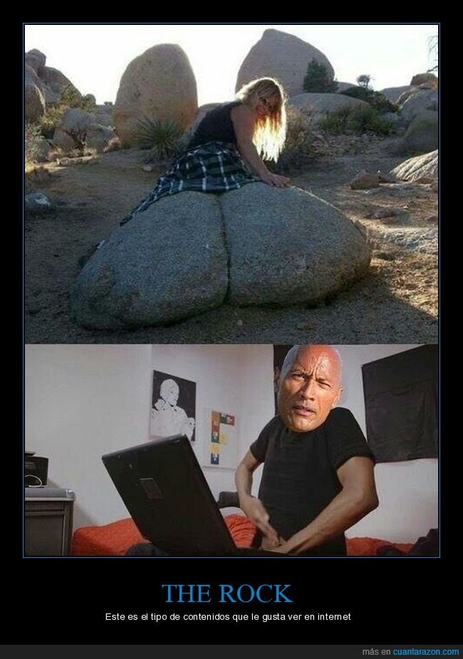 culo,rocas,the rock,absurdo