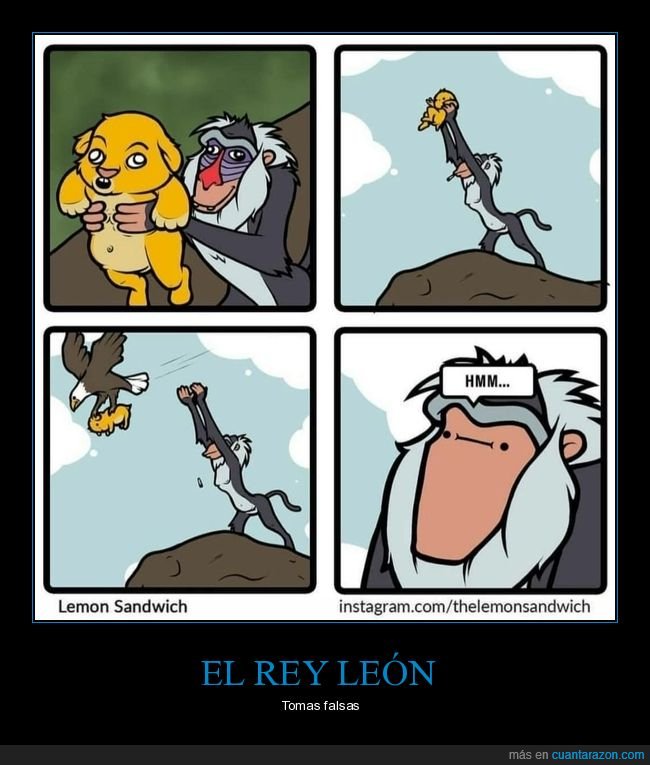 el rey león,águila,tomas falsas