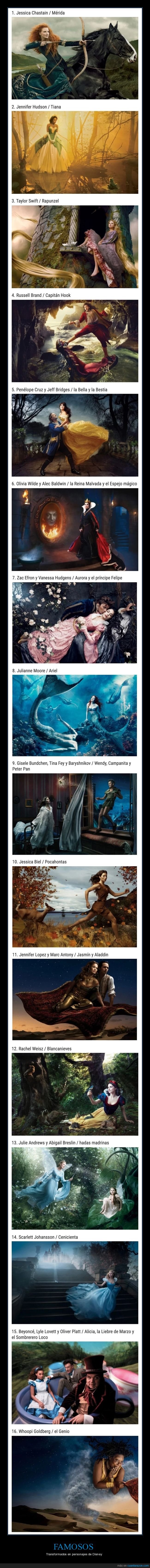 famosos,personajes,disney