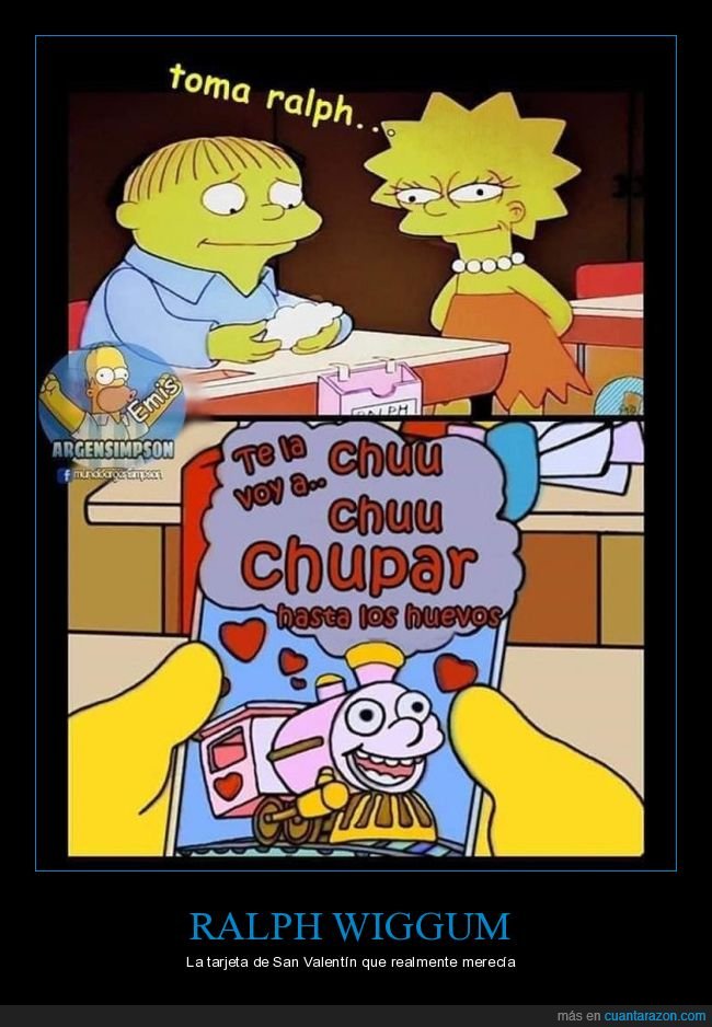 ralph wiggum,lisa,simpsons,tarjeta,san valentín