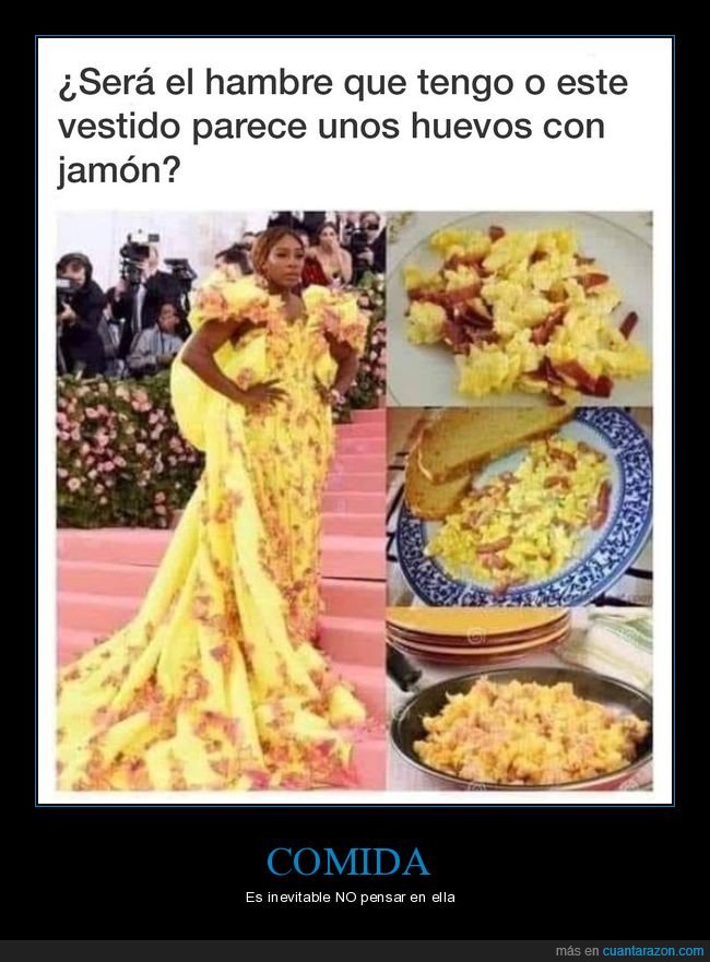 vestido,huevos,jamón,parecidos