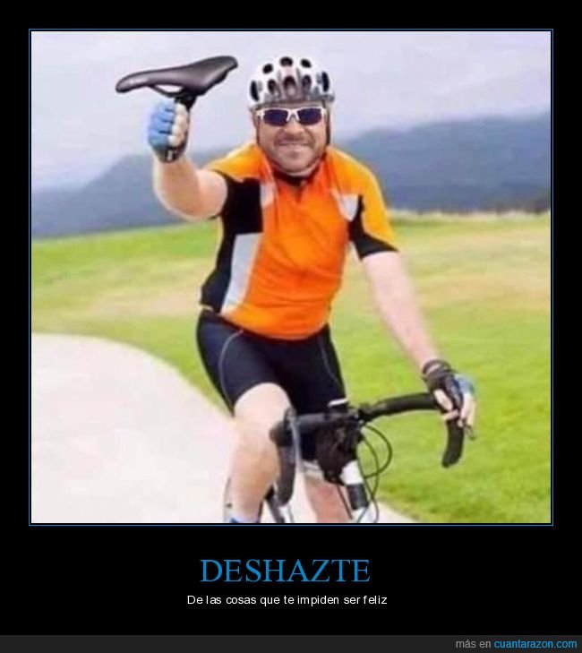 deshacerse,evitar,feliz,sillín,bicicleta