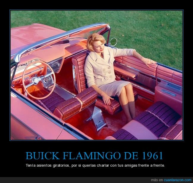 coche,buick flamingo,asientos,giratorios