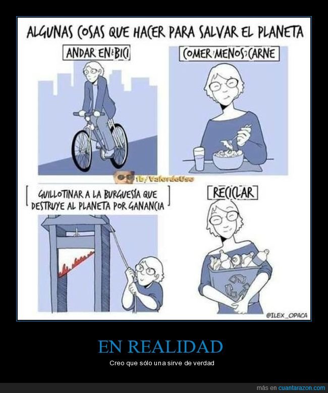 salvar,planeta,veganos,guillotina,reciclar