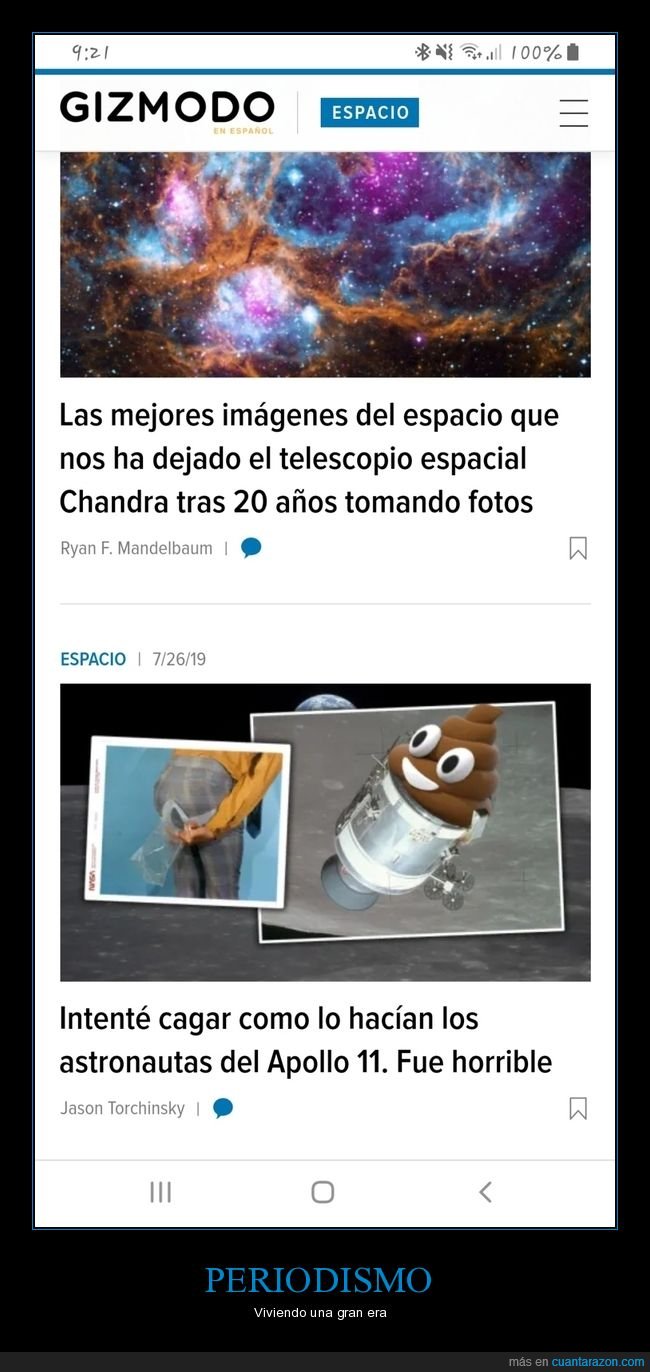 cagar,astronautas,periodismo