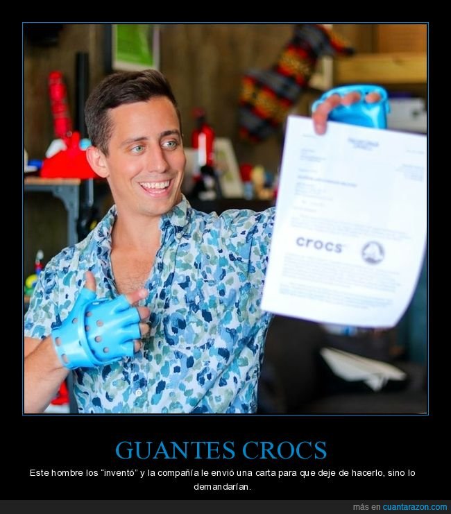 guantes,crocs,demandar