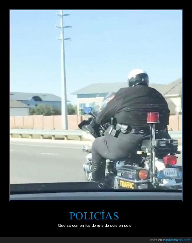 policía,sobrepeso,moto