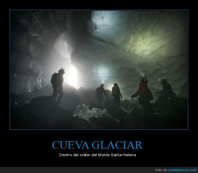 cueva,glaciar,monte santa helena