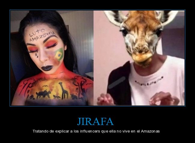 jirafa,explicando,influencers,amazonas