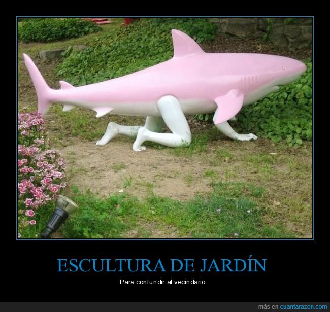 escultura,tiburón,rosa,piernas,brazos