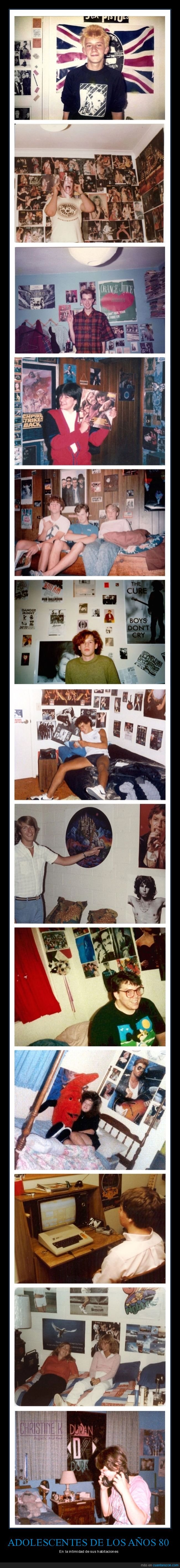 adolescentes,años 80,habitaciones