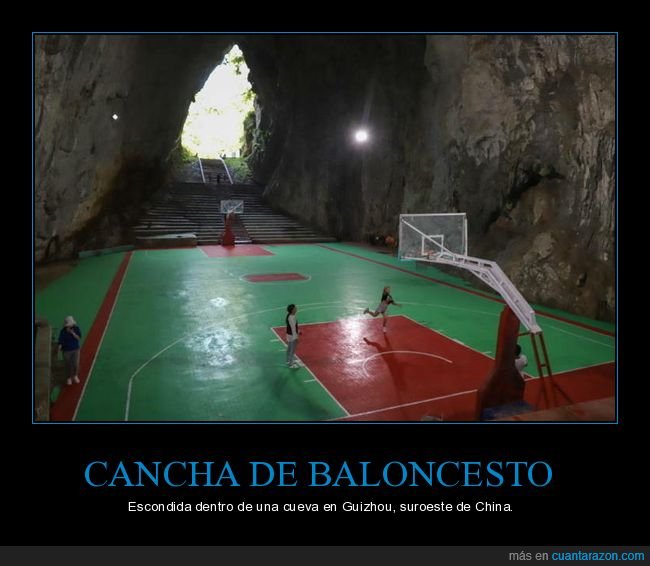 cancha,baloncesto,cueva