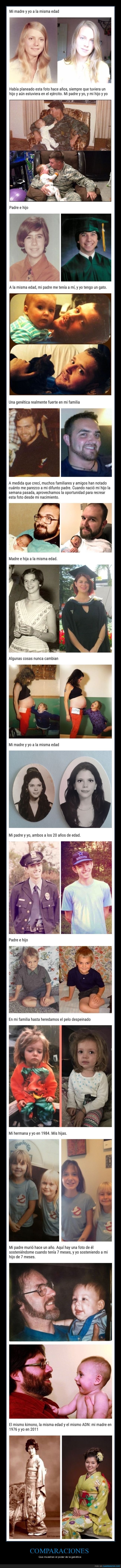 comparaciones,genética,familia