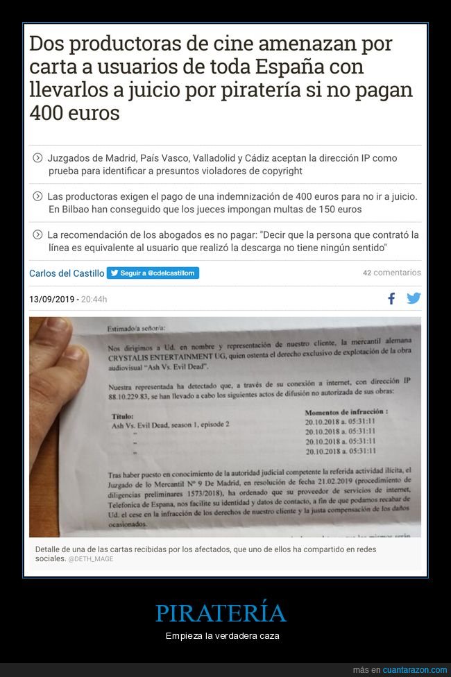 productoras,amenazar,juicio,piratería