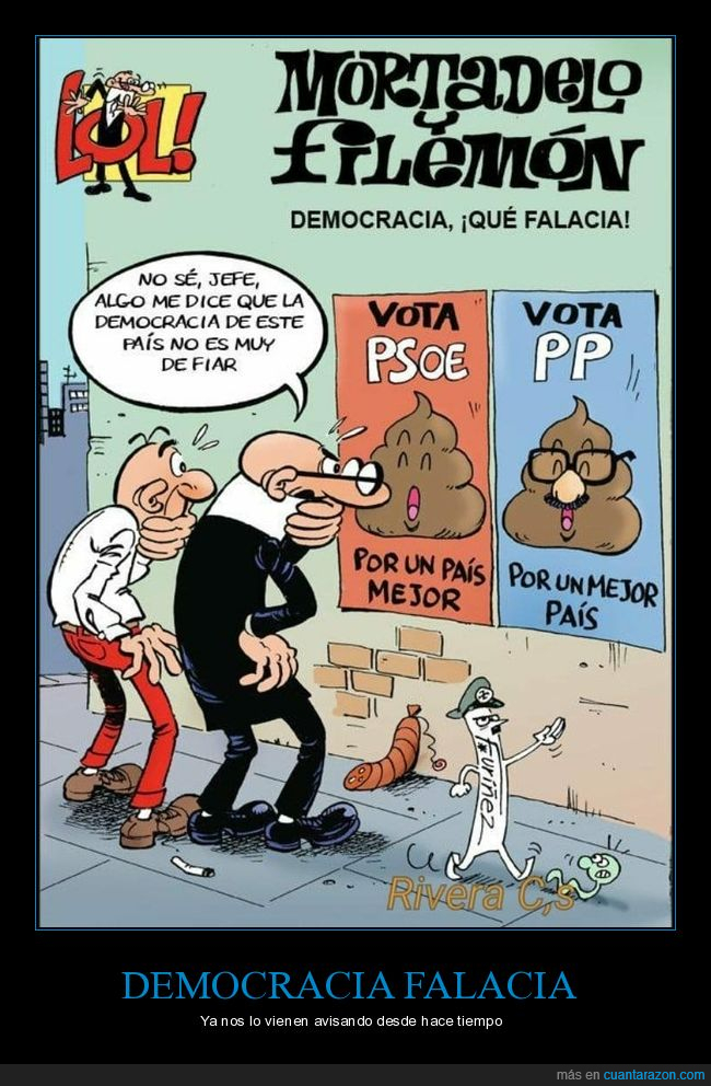 mortadelo y filemón,políticos,democracia