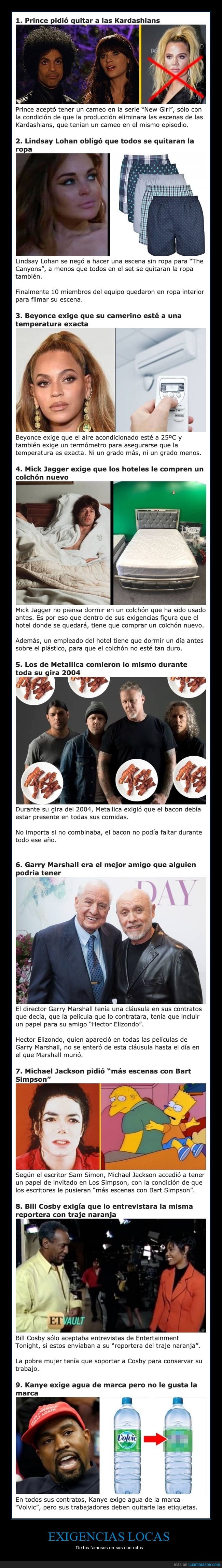 exigencias,famosos,contratos