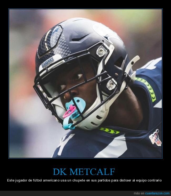 dk metcalf,fútbol americano,chupete