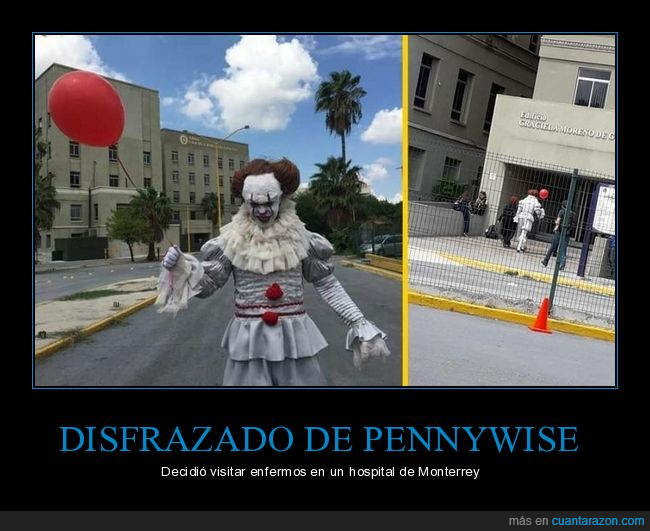 disfraz,it,pennywise,visitar,enfermos,hospital