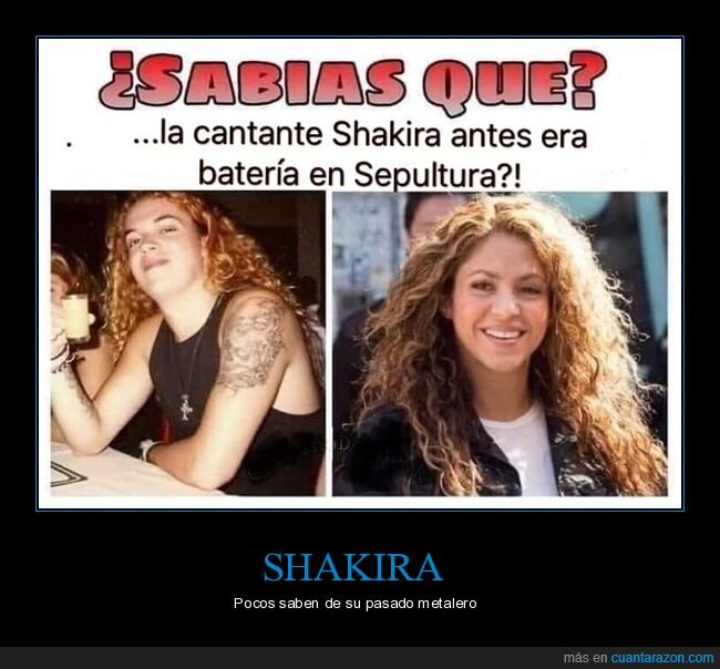 shakira,batería,sepultura,parecidos