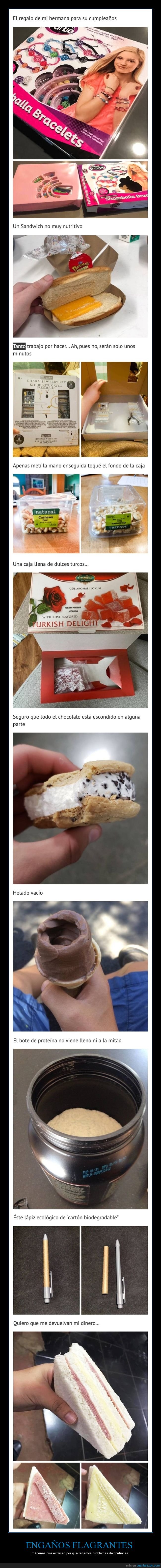 engaños,timos,expectativas,realidad,fails