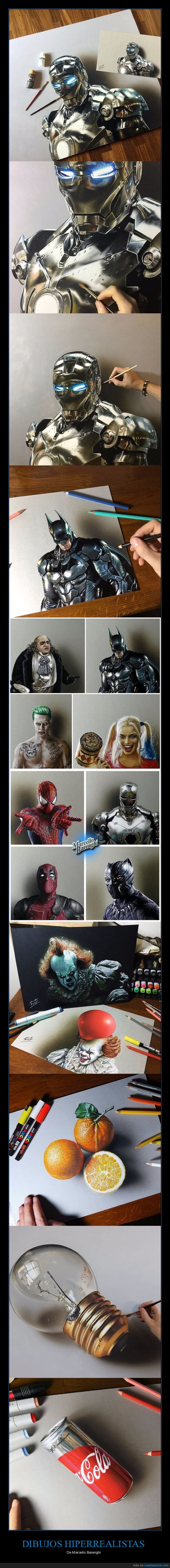 marcello barenghi,dibujos,hiperrealistas