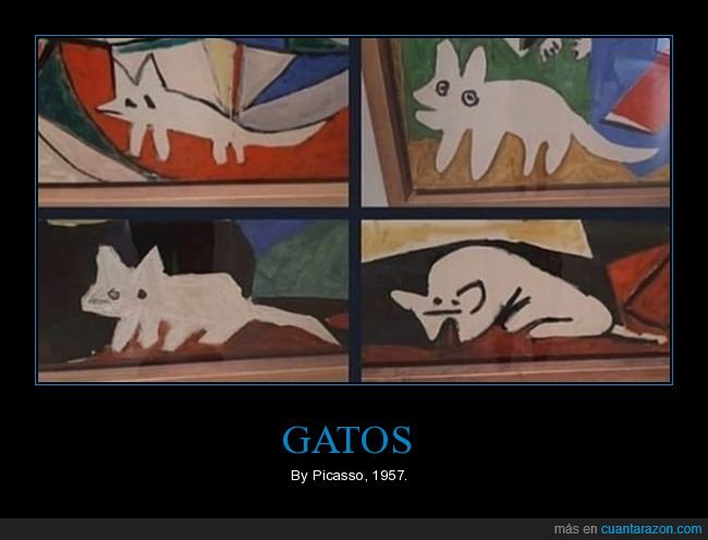 gatos,picasso,arte