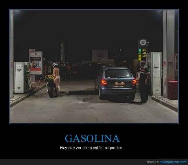 gasolinera,moto,desnuda,wtf