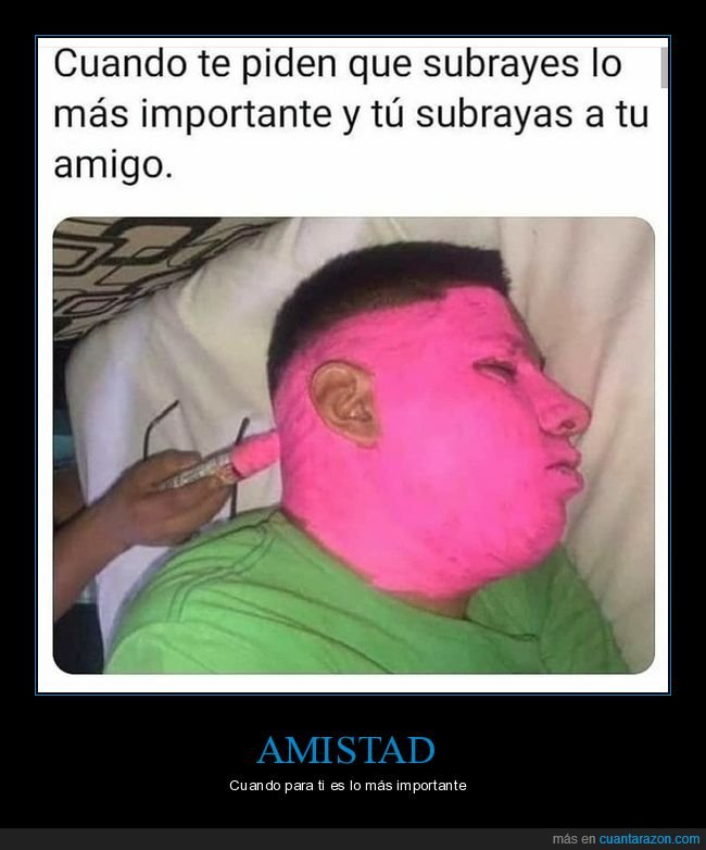 subrayar,importante,amigo,durmiendo