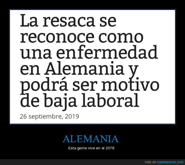 resaca,enfermedad,alemania,baja laboral