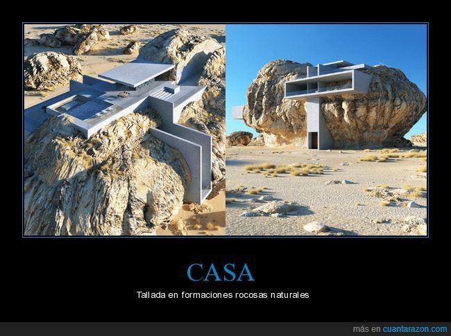 casa,tallada,rocas