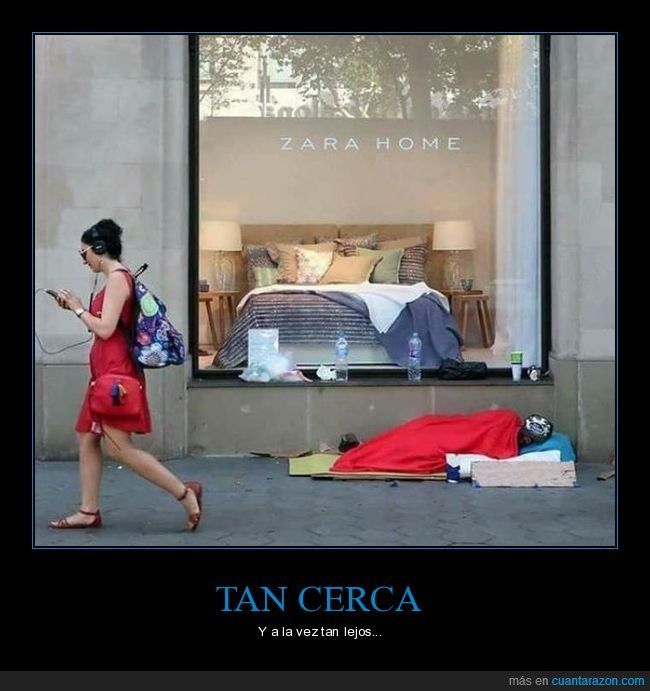 indigente,durmiendo,zara home,cama