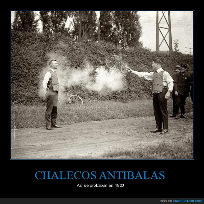 chalecos antibalas,probando,1923