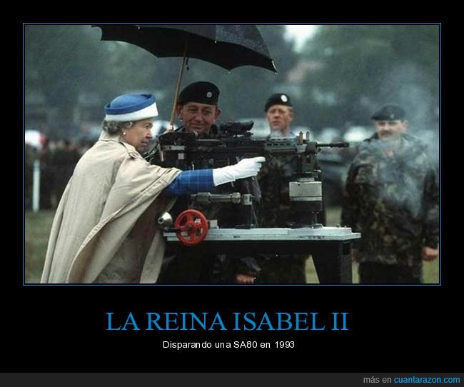 isabel ii,arma,disparando