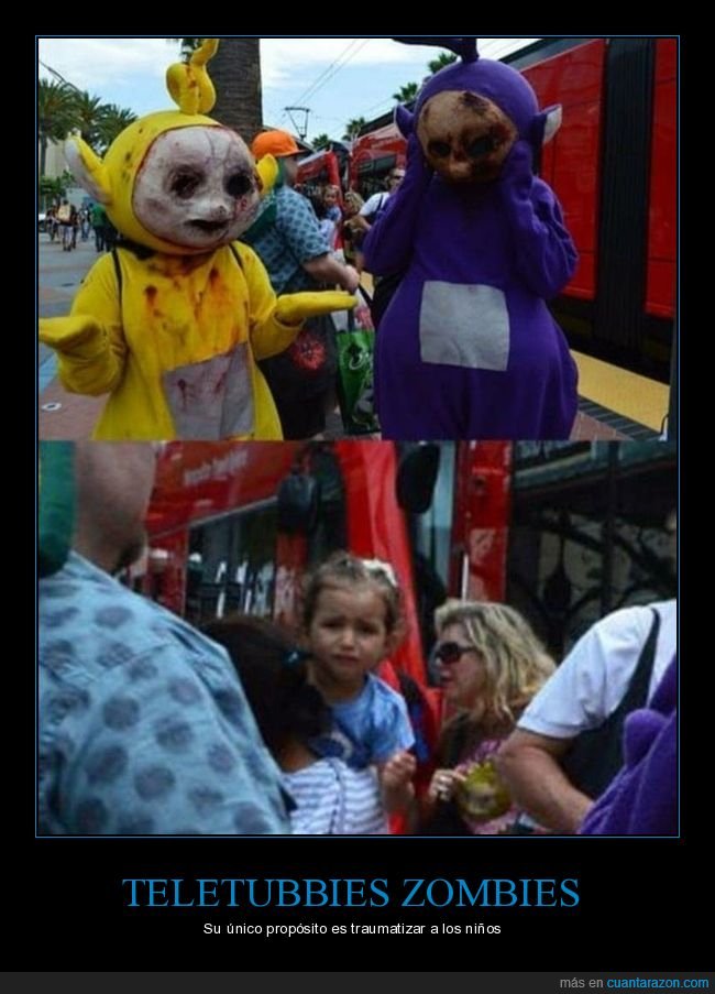 teletubbies,zombies,niños,miedo