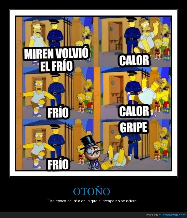 frío,calor,gripe,simpsons