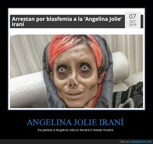 sahar tabar,angelina jolie,iraní,arrestada,blasfemia