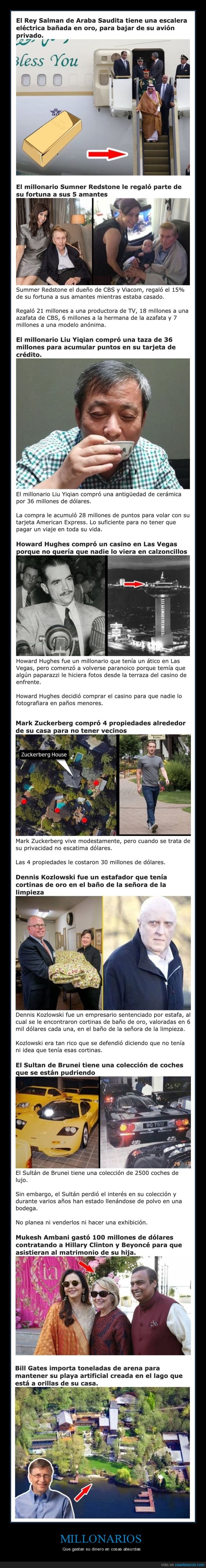 millonarios,gastar,cosas absurdas