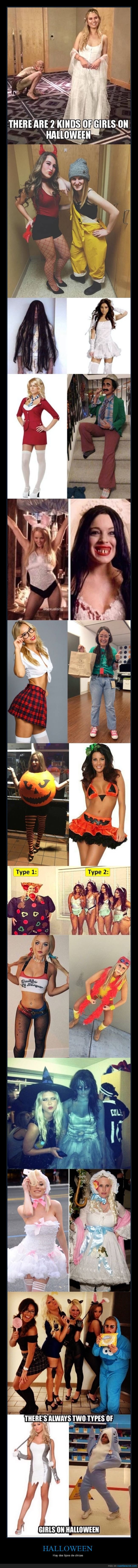 halloween,dos tipos,chicas