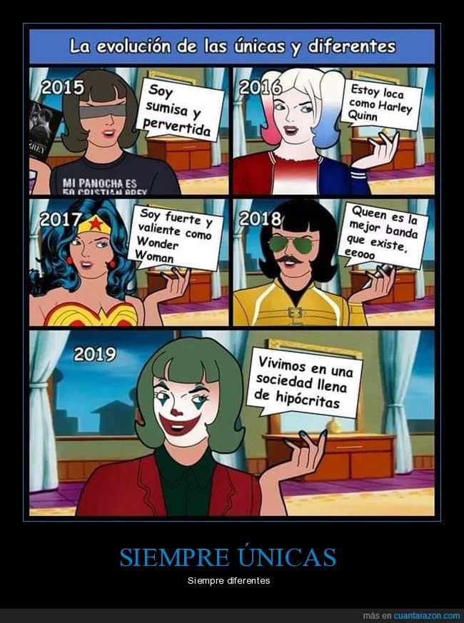 joker,evolución,únicas y diferentes