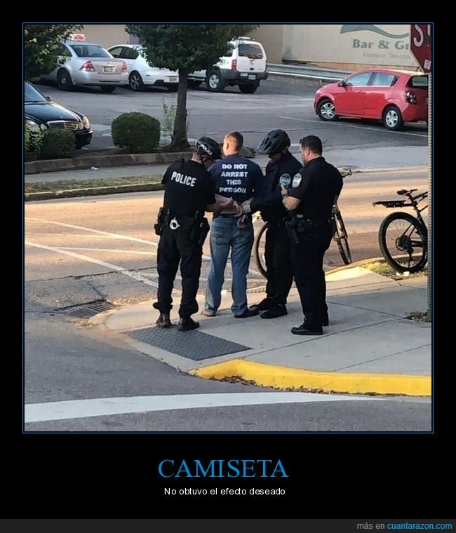 camiseta,arrestar,policía